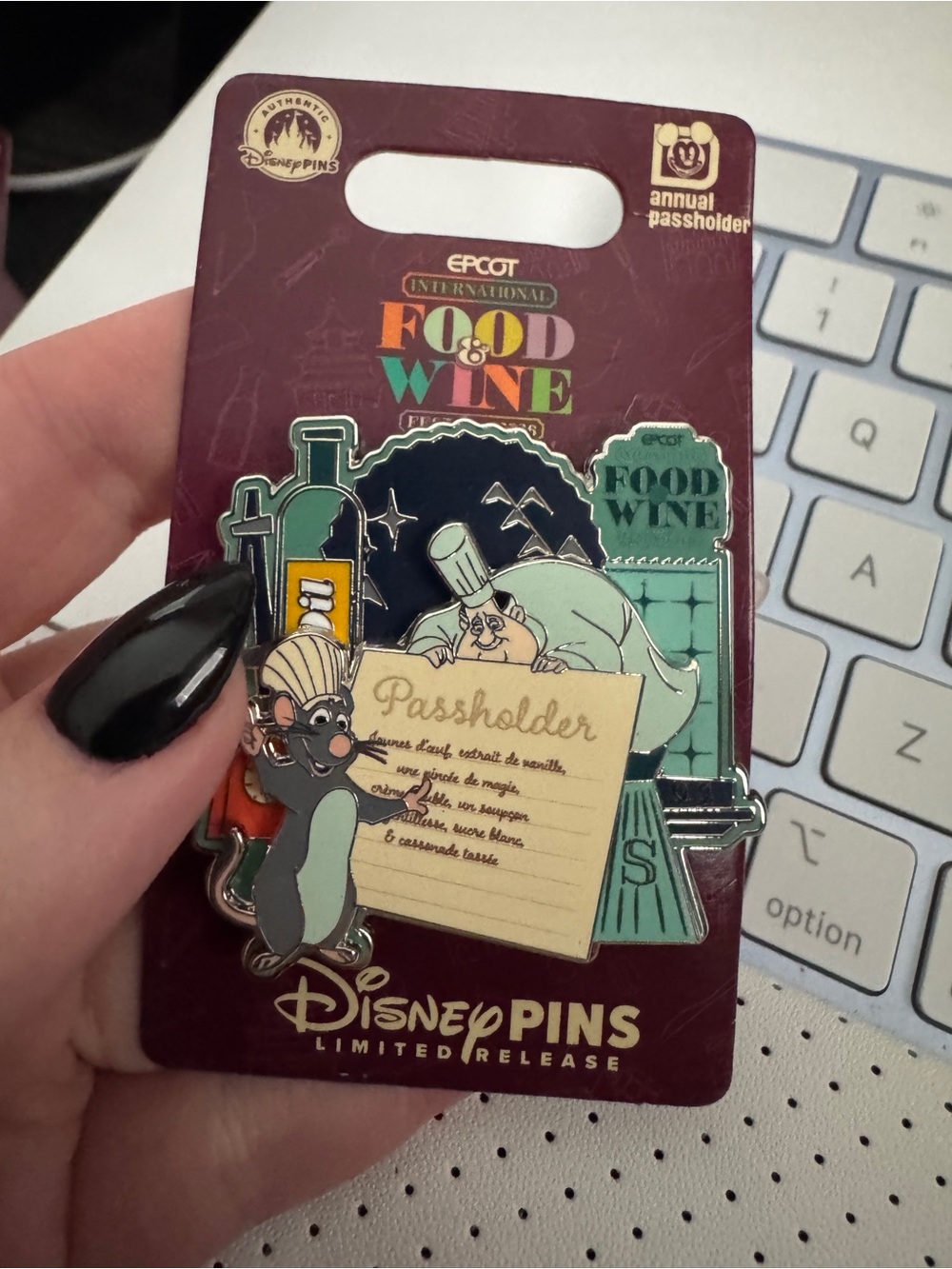 Disney Parks 2026 Epcot Food & Wine Ratatouille Remy Annual Passholder Pin